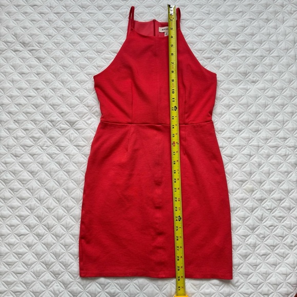 Monteau Los Angeles Coral Bodycon Spaghetti Strap Halter Mini Dress - Size XS - Picture 5 of 10